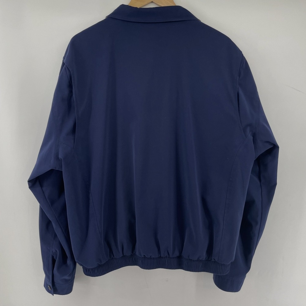 Vintage Polo Ralph Lauren Men's XXL Harrington Bomber Jacket Navy Blue Full Zip - Picture 3 of 15